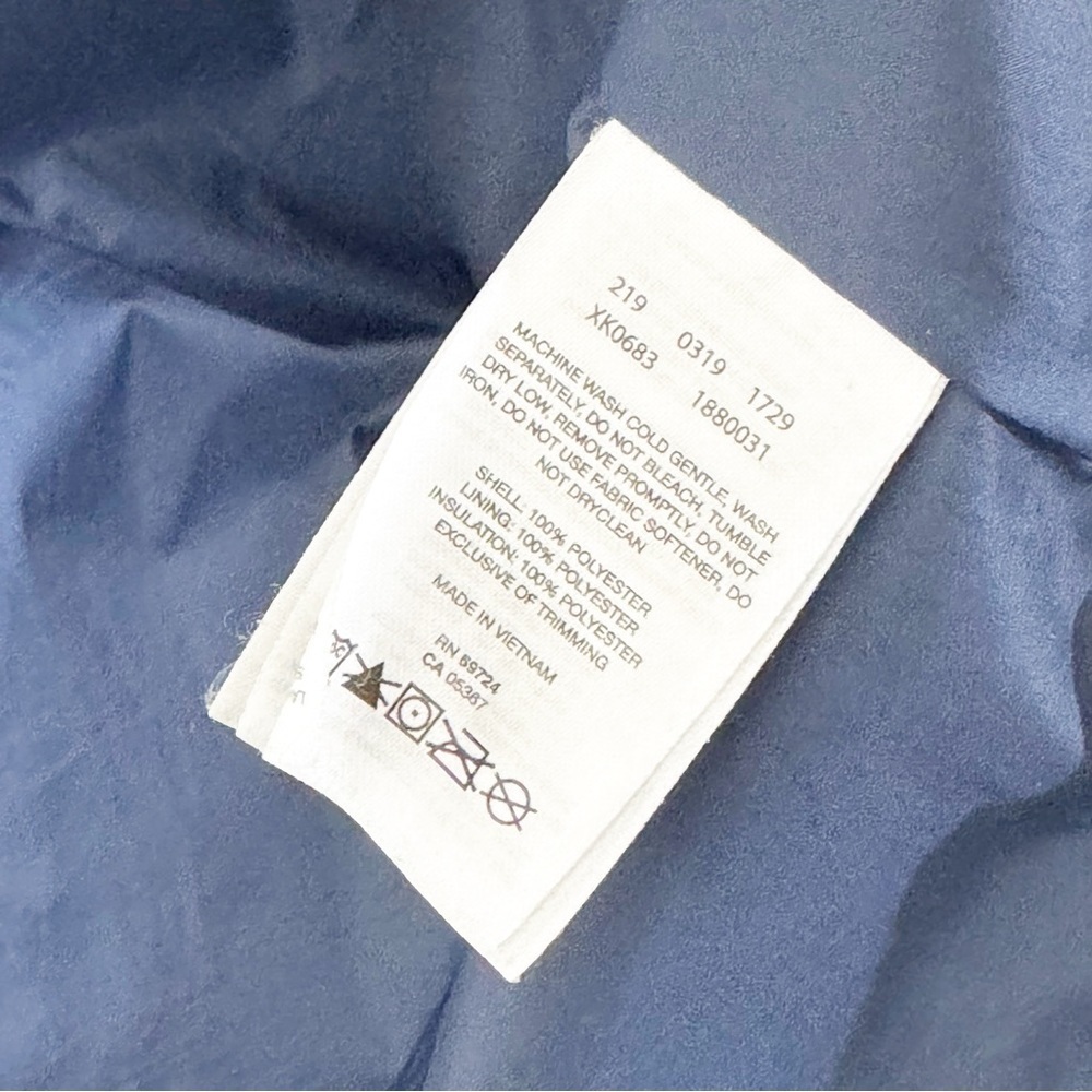 Columbia Blue Hooded Fenn Ridge Puffer Mid Jacket in Nocturnal Size XS - Picture 6 of 7